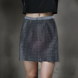 Ann Taylor Metallic Gray Skirt